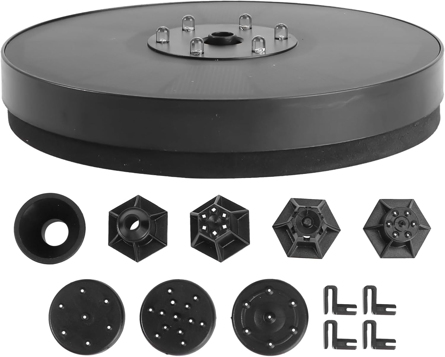YARNOW 1set Solar Floating Fountain Led Light Solar Powered Water Fountain for Garden Pool Decoration Automatic Water Circulation Floating Design
