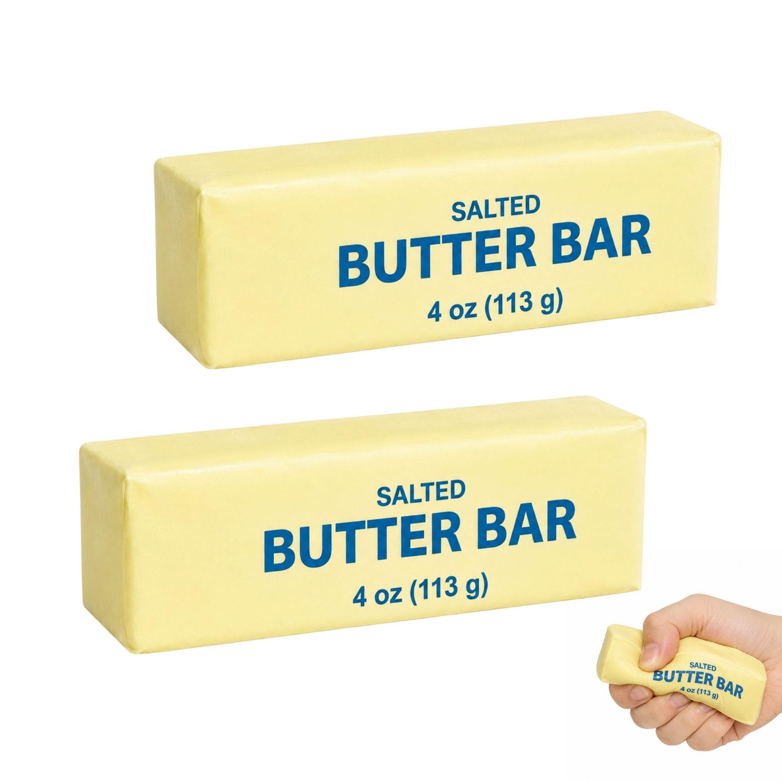 Butter Squishy Giant – Large Slow Rising Butter Squeeze 14cm size,2 Pieces for Indoor Outdoor Stress Relief, Office Study Companion