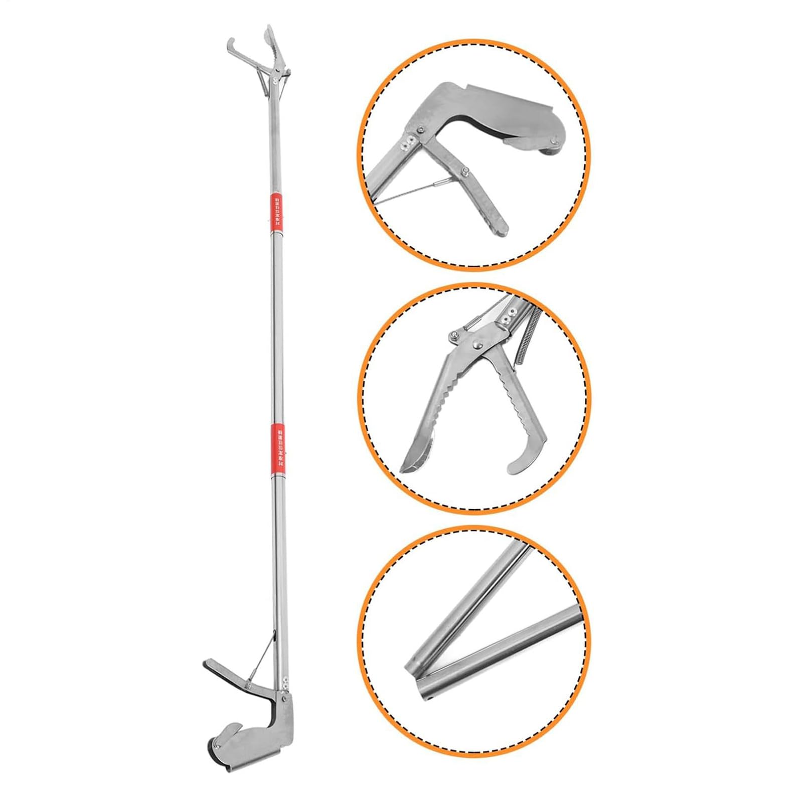 Pinze a Serpente, in Acciaio, Pieghevole, Raccoglie granchi, Strumento per escursionisti, Proprietari di Ranch, rifugio, Personale, Giardino, Campeggio, Picnic, Escursionismo, granchi