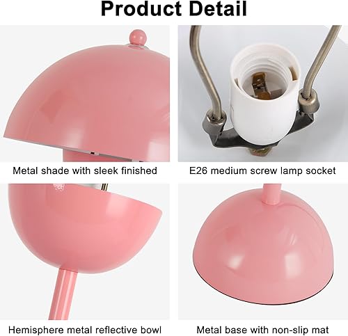 Miniatura 6 de COSYLUX Moderna lámpara de mesa pequeña para dormitorio, bonita lámpara de lectura de luz reflectante para sala de estar, habitación de los niños,