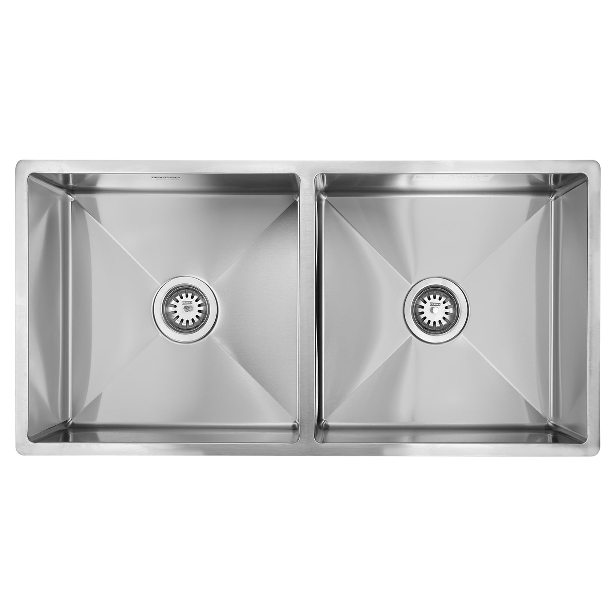 Franke 36"X18"Double Bowl SS Kitchen Box Sink|Premium 304 Stainless Steel|Diamond Cut| 25Yrs Warranty|Rust & Stain Resistant|Minimizes Sound|Brushed Matt Finish|BXX 220/120-43-43 3 1/2" WWK MI ND NOF 3