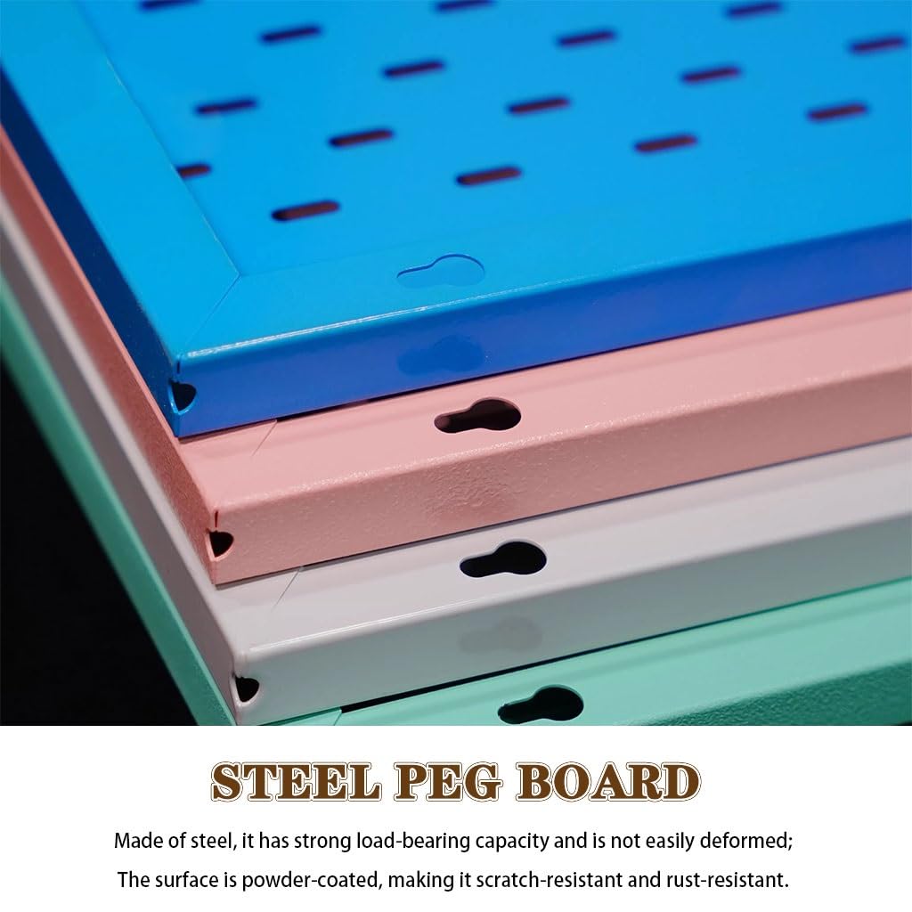 Buntes Verdicktes Pegboard, Vertikalschlitz Werkzeugaufbewahrungsbrett, Wandorganisation(Pink color)