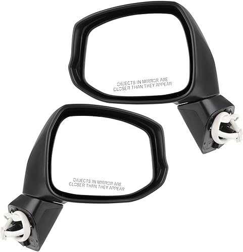 SCITOO Espejos de visión lateral para conductor y pasajero, espejos izquierdo y derecho para 2012 2013 2014 para Honda Civic Power Adjusted Black