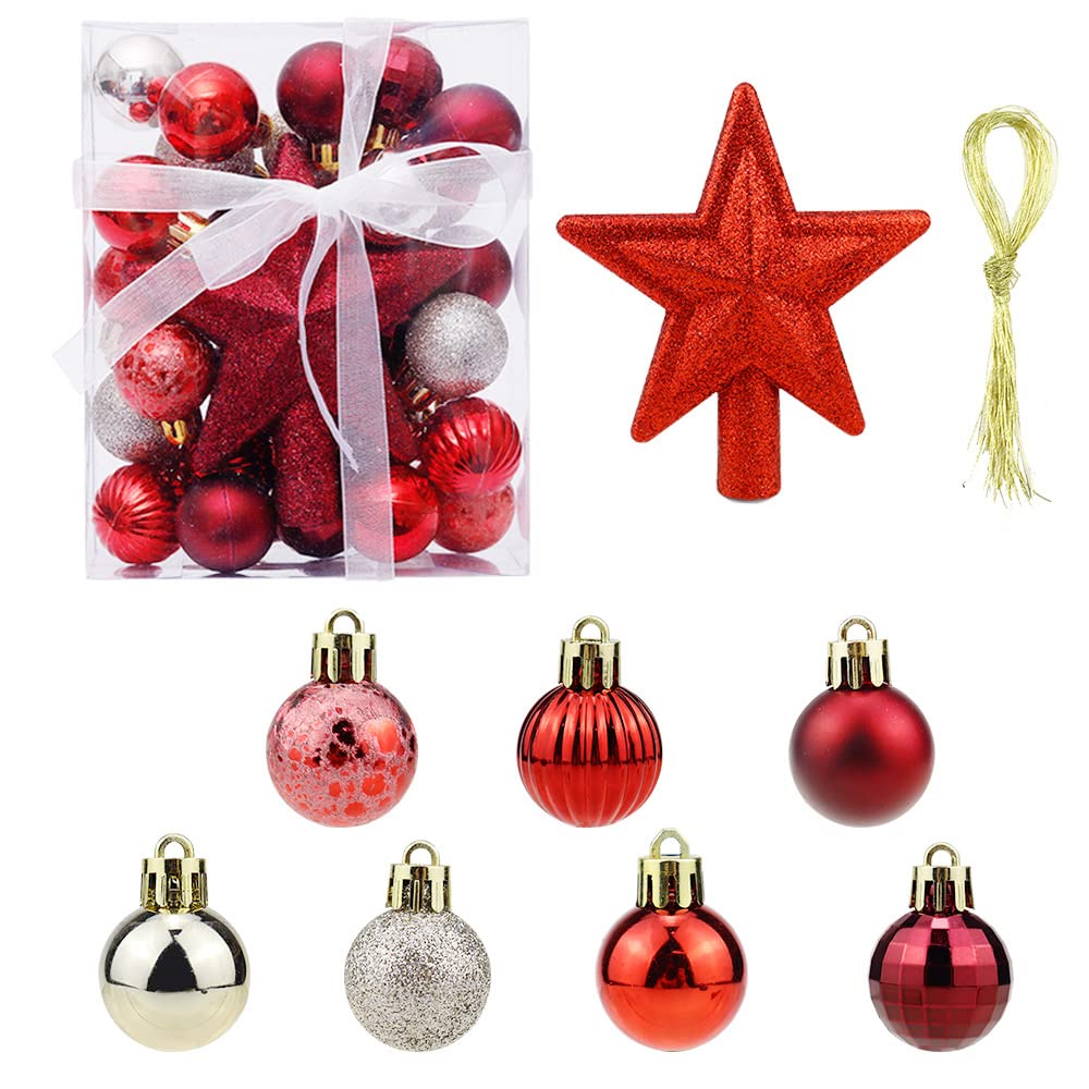 Buy JaneYi 30 pieces Christmas Baubles Assorted Christmas Ball