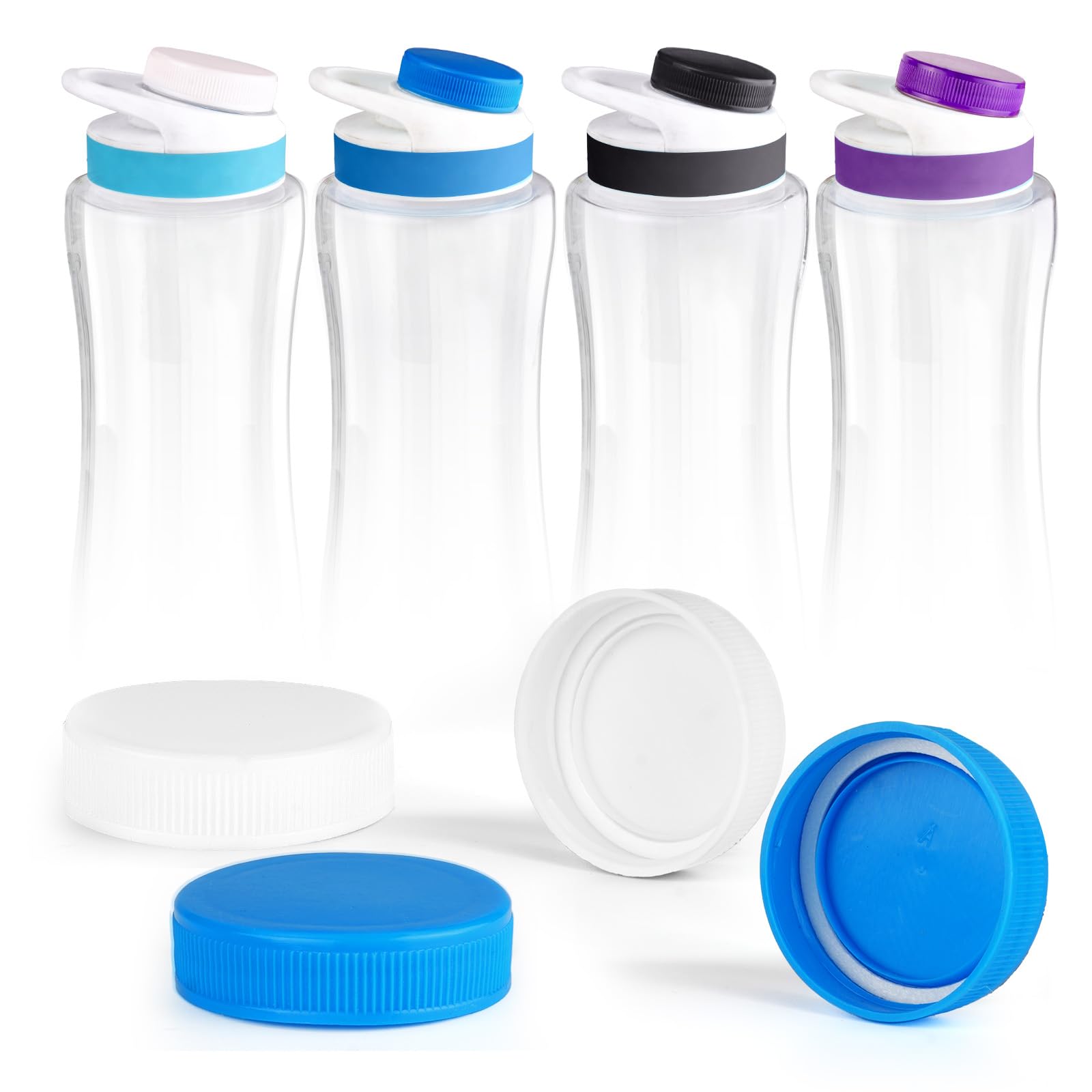 Lid for Cirkul Water Bottle - 4 Pack Cap Lid Replacements Compatible with Cirkul, Fits Cirkul Flavor Cartridges, Essential Accessories for Plastic and Stainless Steel Water Bottles
