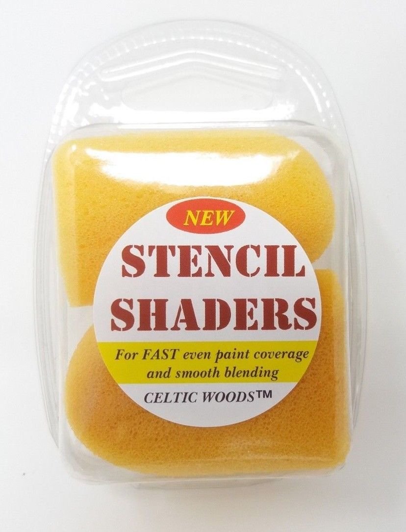 Celtic Woods Pack Of 2 Stencil Shader Foam Brush Paint Applicators Dabbers