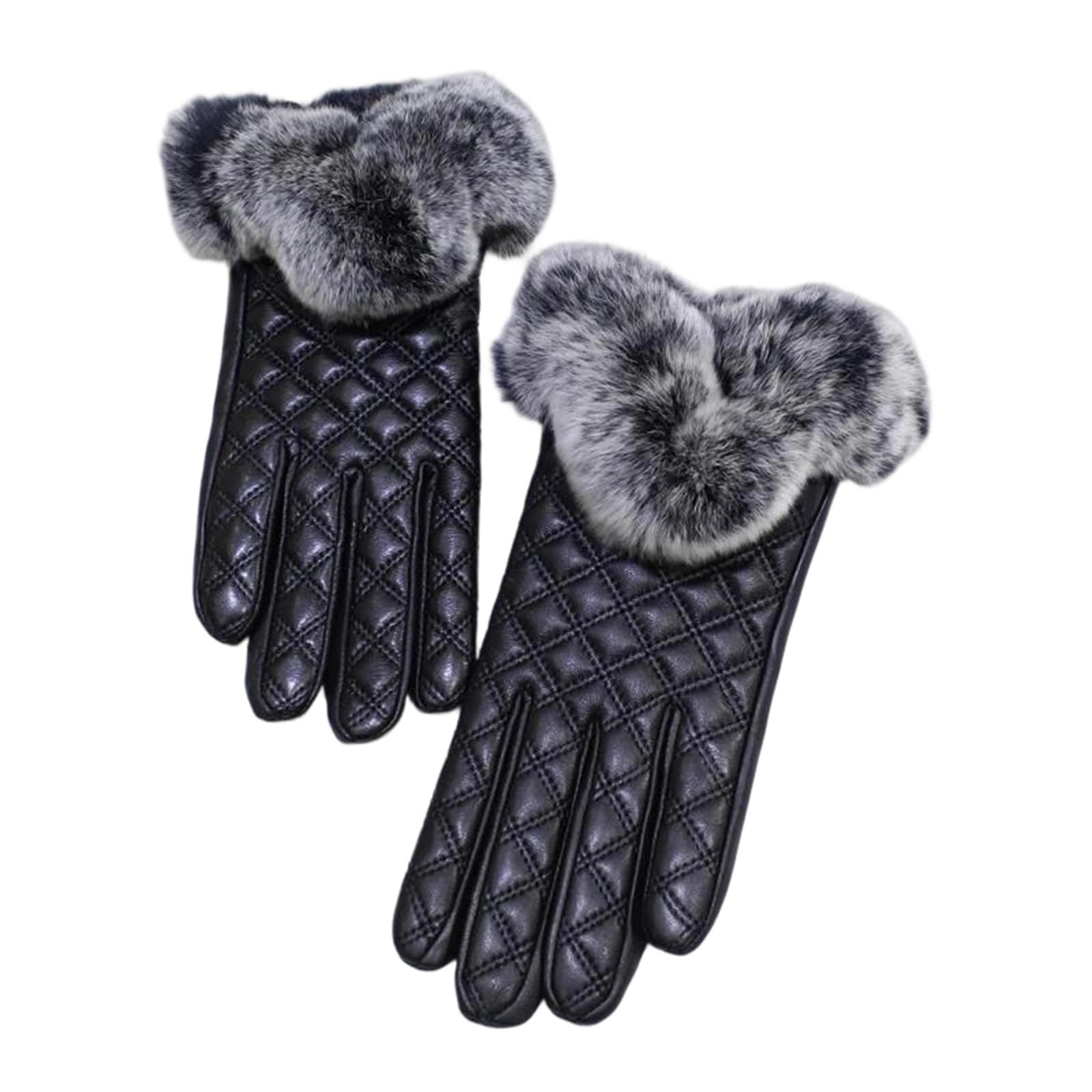 Guanti da donna in vera pelle di pecora con polsino touch screen SMS invernali caldi guanti da guida termici
