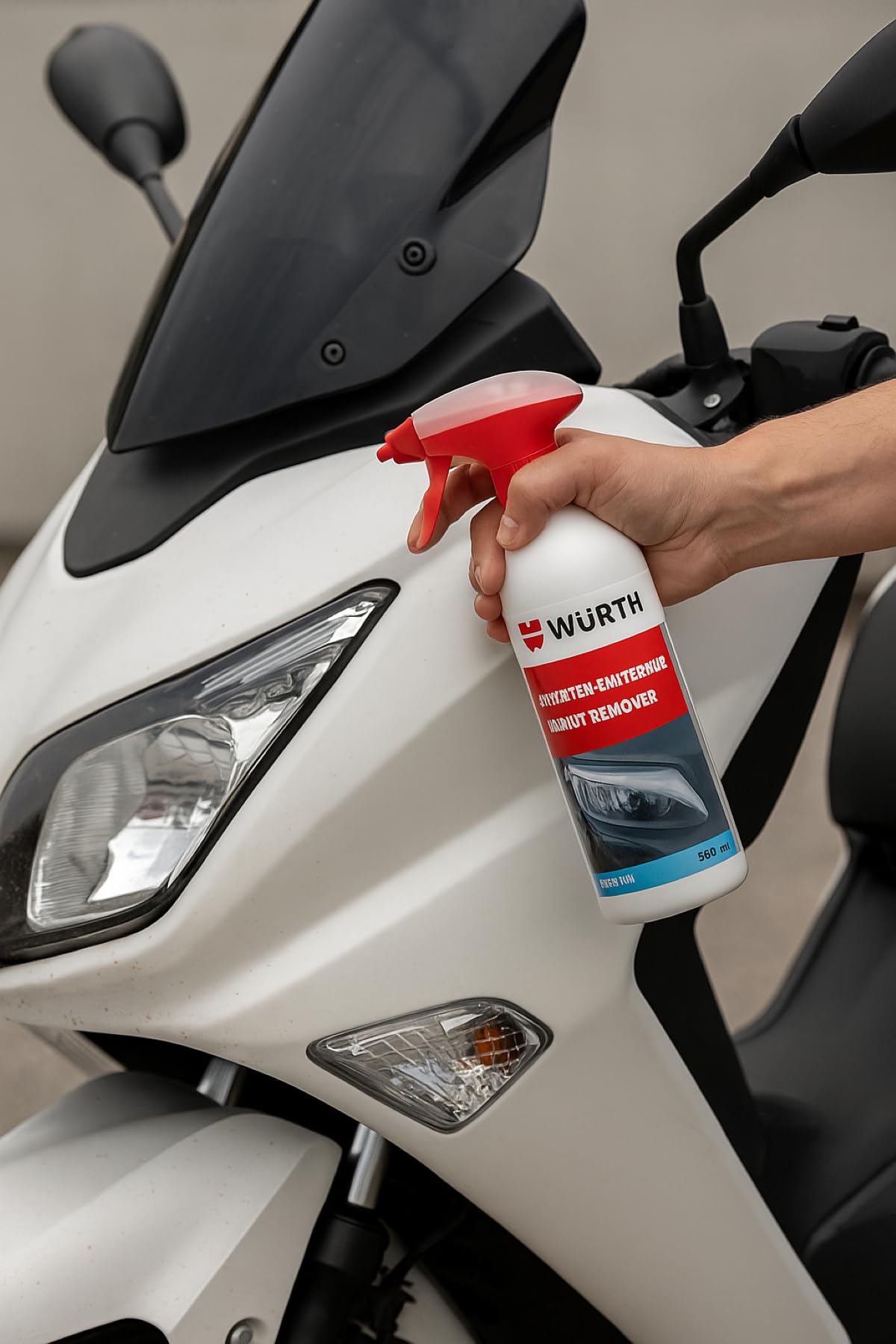 WURTH Eliminador de Insectos 500ml – Spray Espuma Activa para Cristales, Pintura, Cromo y Plásticos – Limpia Restos Secos sin Frotar – Ref. 08934700001