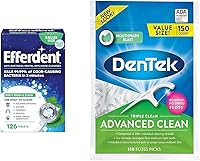 Vista 10 de Efferdent Tabletas limpiadoras de dentaduras – Aparatos dentales, alineadores, protector bucal y pastillas limpiadoras de retenedores, menta fresca