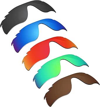 Glintbay 5-Pair Replacement Lenses For Wiley X XL-1 Advanced Sunglasses - UV400 Protection, Scratch Resistant