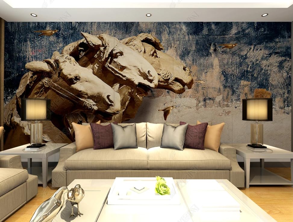 Poster géant mural sculpture en relief pour grand salon moderne