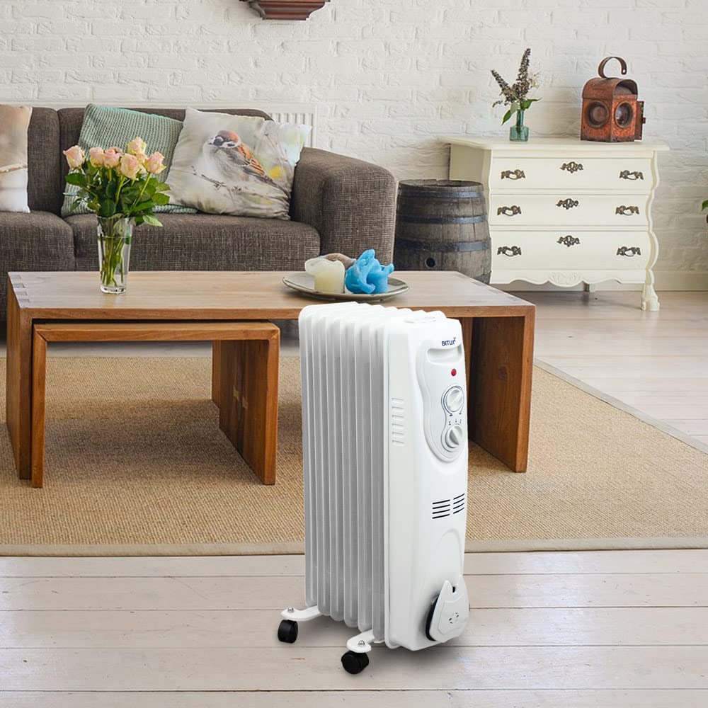 Bituxx 2500W elektrischer Ölradiator Öl Radiator Heizkörper 3 Heizstufen (2500, watts)