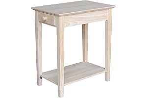 International Concepts Narrow End Table, Unfinished