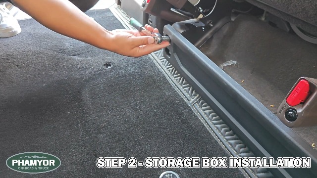 Underseat Storage Box For Ford F150 F250 F350 - Crew Cab Organizer For Tools And Gear