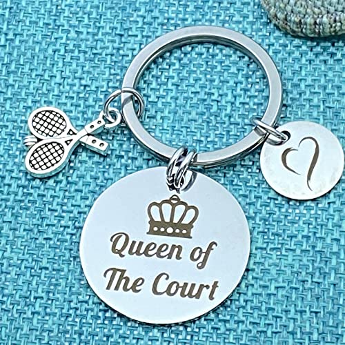 Xyqcy Tennis Lover Jewelry Gift Tennis Keychain For Girls Teens Tennis Girl Jewelry Best Queen Of The Court Tennis Team Gift Inspirational Gift For Tennis Player Christmas Birthday Graduation Gift #TOP3