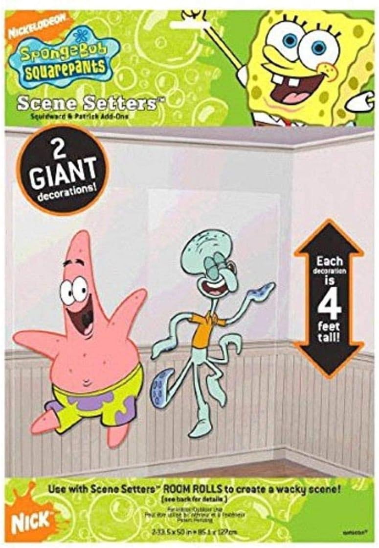 Amscan 679508 CEF & Squidward Scene Setter Add-Ons | SpongeBob Collection | Party Accessory 50" 2 ct