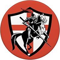 Vista 3 de Bandera de Inglaterra de caballo medieval Knight Jousting – PopSockets Grip y soporte para teléfonos y tabletas