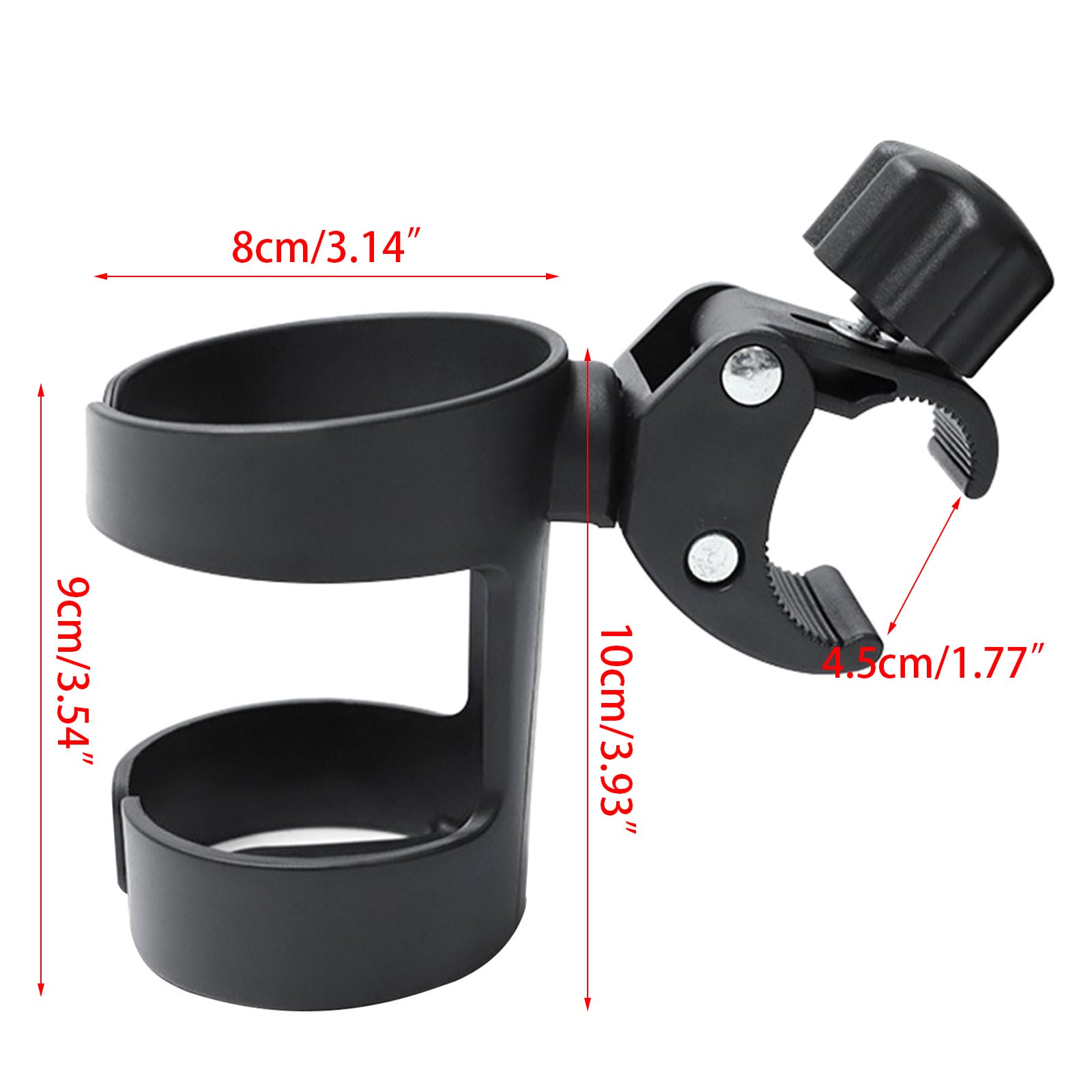 Soporte ajustable para botella de agua de gran calibre para silla de ruedas, carrito de andador, motocicleta, soporte para botella de bicicleta para niños