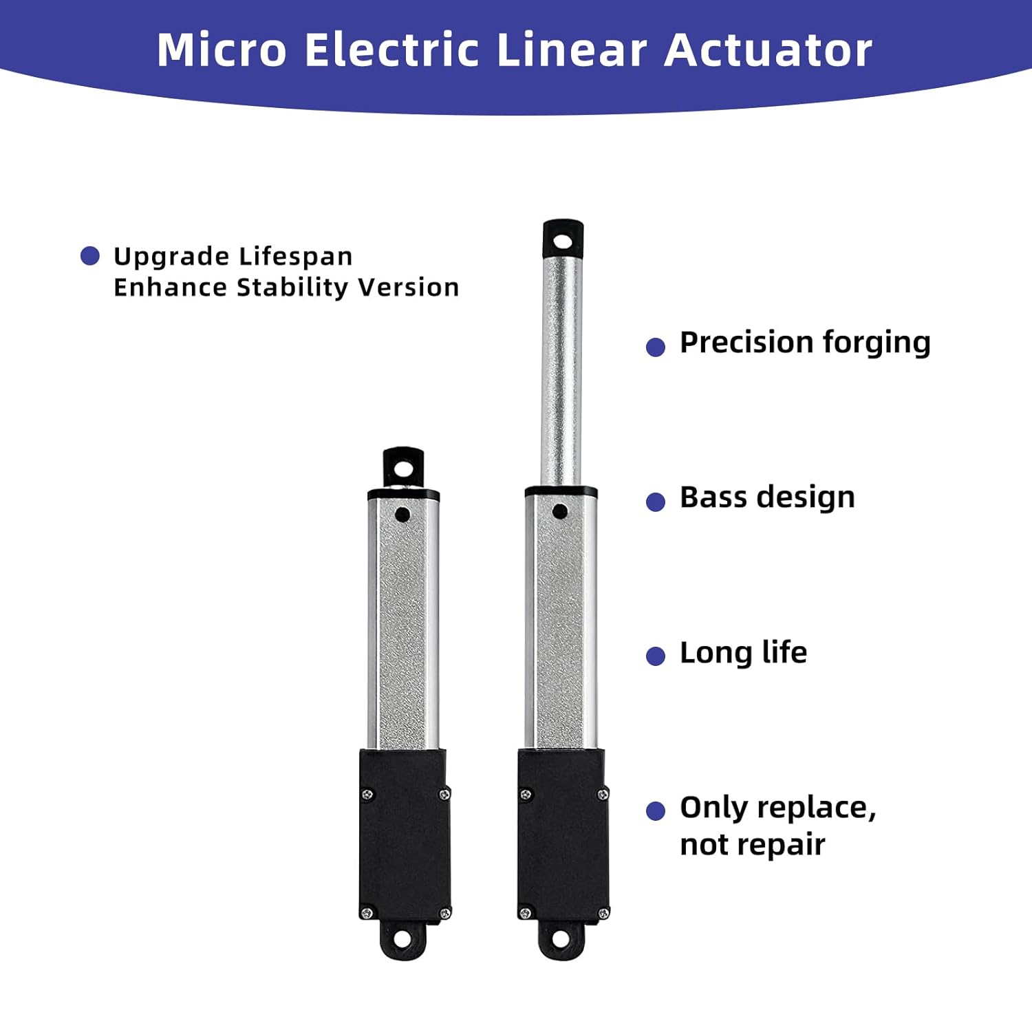 3 Inch 28lbs Mini Stroke 12V Electric Linear Actuator 4mm/sec Linear Motion Actuator with Brackets for Cabinets, Robotics, Home Automation, Window Opener(120N, 75mm)