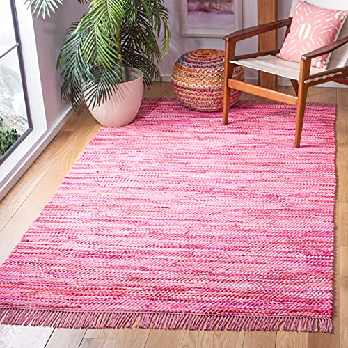 Tapete SAFAVIEH Montauk 152x244 cm rosa algodón tejido miniatura 1