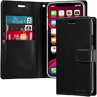 Vista 31 de GOOSPERY Bluemoon - Cartera compatible con iPhone 13 Pro Max, funda de piel sintética de alta calidad, soporte para tarjeta con tapa para teléfono