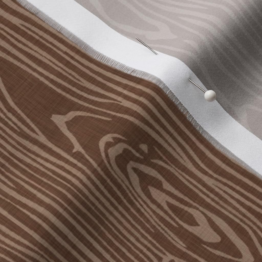 Spoonflower Fabric - Brown Forest Bark Woodgrain Printed on Organic Cotton Sateen Fabric by The Yard - Sewing Quilting Apparel Home Decor