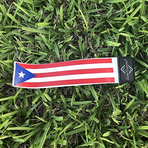 Zules Customs Custom Puerto Rican Strap for Evoshield Elbow or Leg Guard (White w/Black/Gray Rubber end)