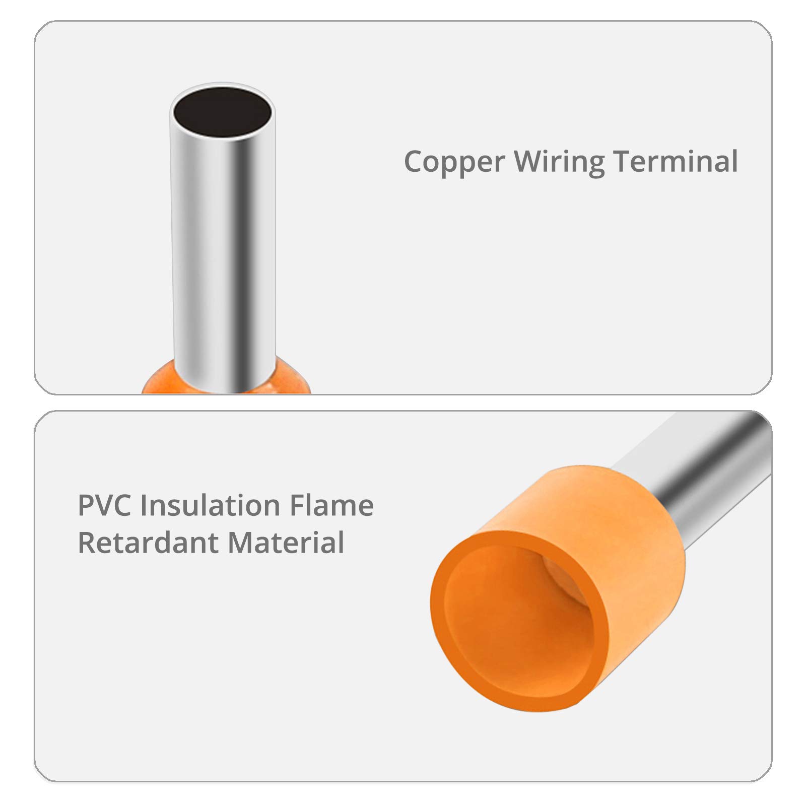 Kit 1200 Pezzi Terminali A Puntalino Kinstecks - 8 Misure Per Cavi 22-10AWG, Con Scatola Portatile - Foto 4