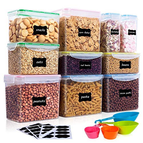 Vtopmart Airtight Food Storage Containers 10Pcs Set, Flour Containers, Great for Sugar