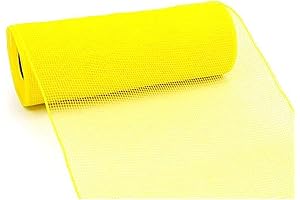 10inch x30feet Yellow Deco Poly Mesh Ribbon