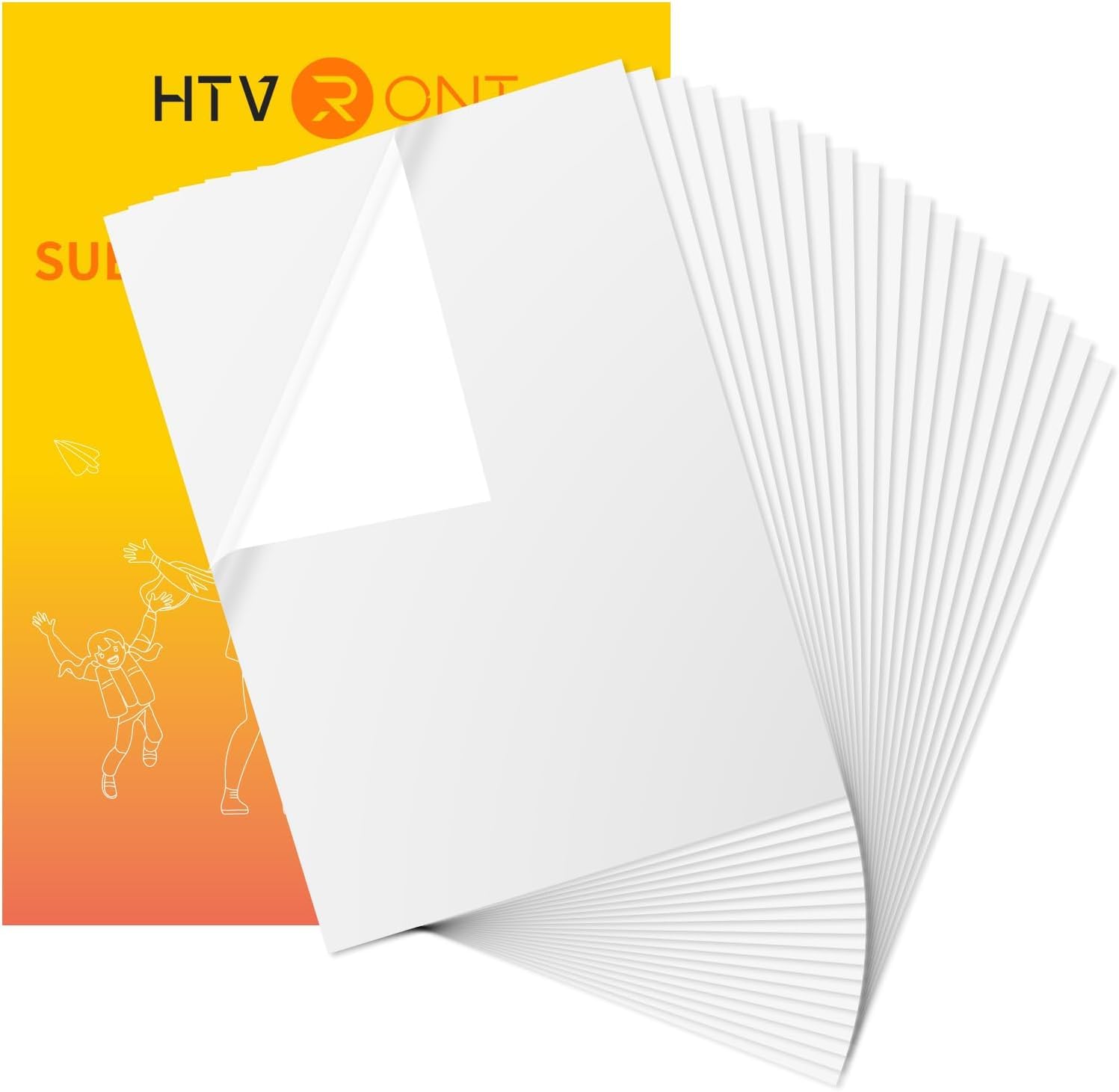 HTVRONT Sublimation Sticker Paper - 20 Pcs Matte White Waterproof Sublimation Stickers