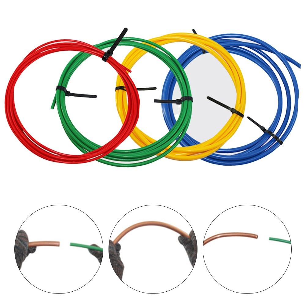 EasyByMall Bande de cintrage de tube en cuivre intégré pour tuyau de climatisation, kit d'outils de cintreuse en plastique PE avec tailles 1/4 3/8 1/2 5/8", longueur de 4 m