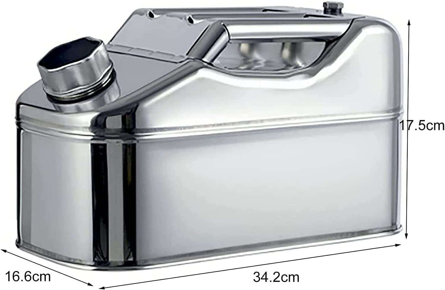 Tanica per Benzina Tanica per Carburante 5,10,15,20 Litri 304 in Acciaio Inox tanica for Carburante Contenitore for liquidi Benzina Diesel (Size : 10l)