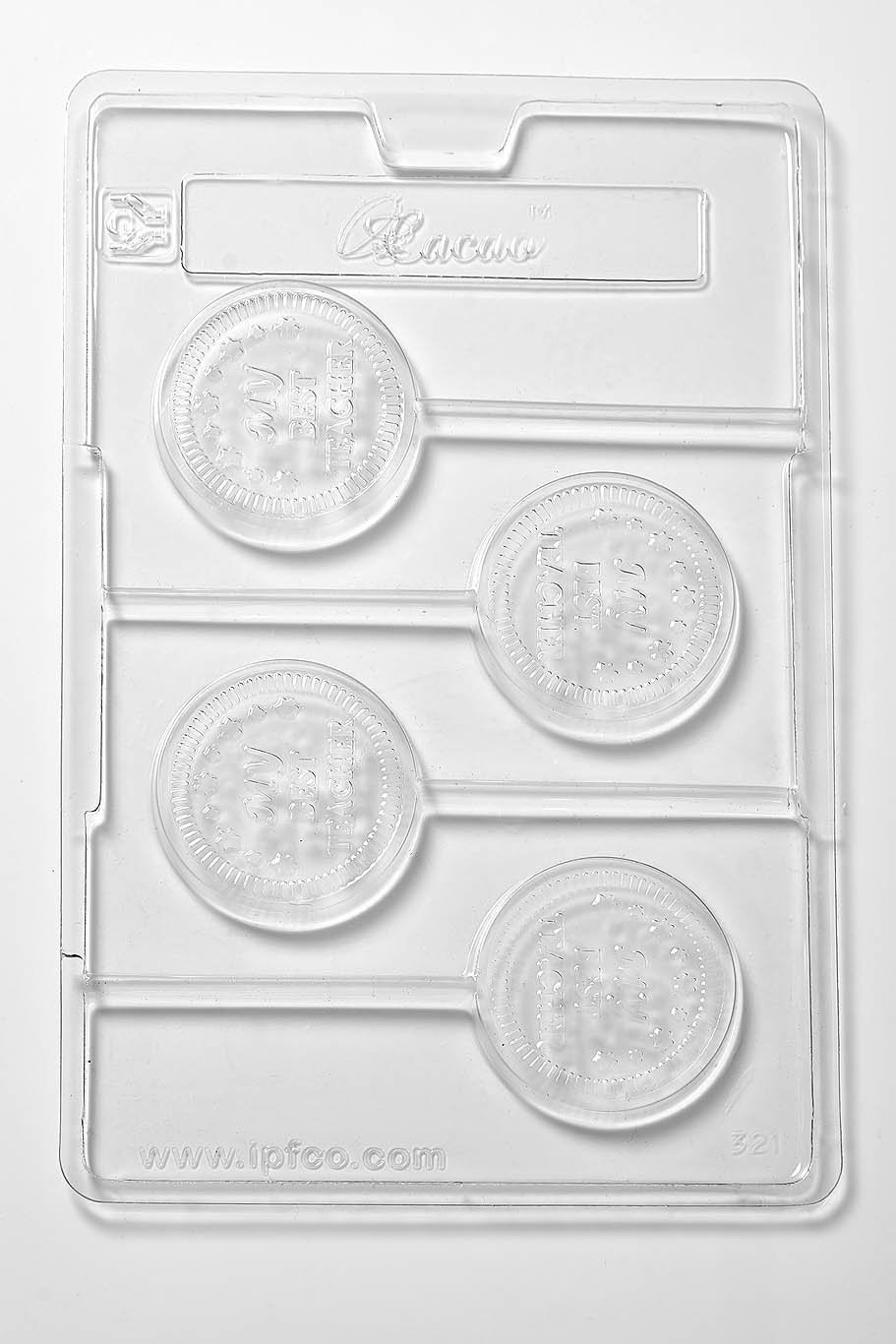Moule chocolat Cacao My Best Teacher 4 cavités empreinte médaille