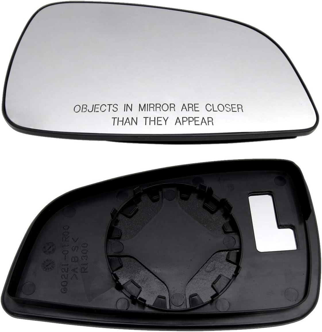 Passenger Side Mirror Glass Assembly For 2008 2009 2010 2011 2012 Chevy Malibu Compatible With 07 08 09 Saturn Aura Right Convex Non-Heated 5902388 GM1325120 1325120 56054
