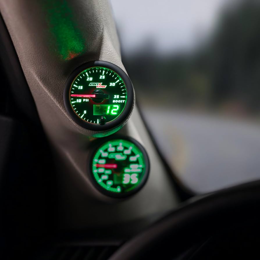 Amazon.com: MaxTow Double Vision 35 PSI Turbo Boost Gauge
