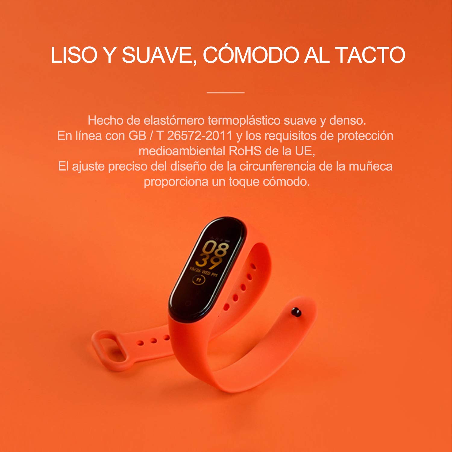 Correa Compatible con Xiaomi Mi Band 3/4, Pulsera de Silicona para Mi Fit Band 4 y Band 3
