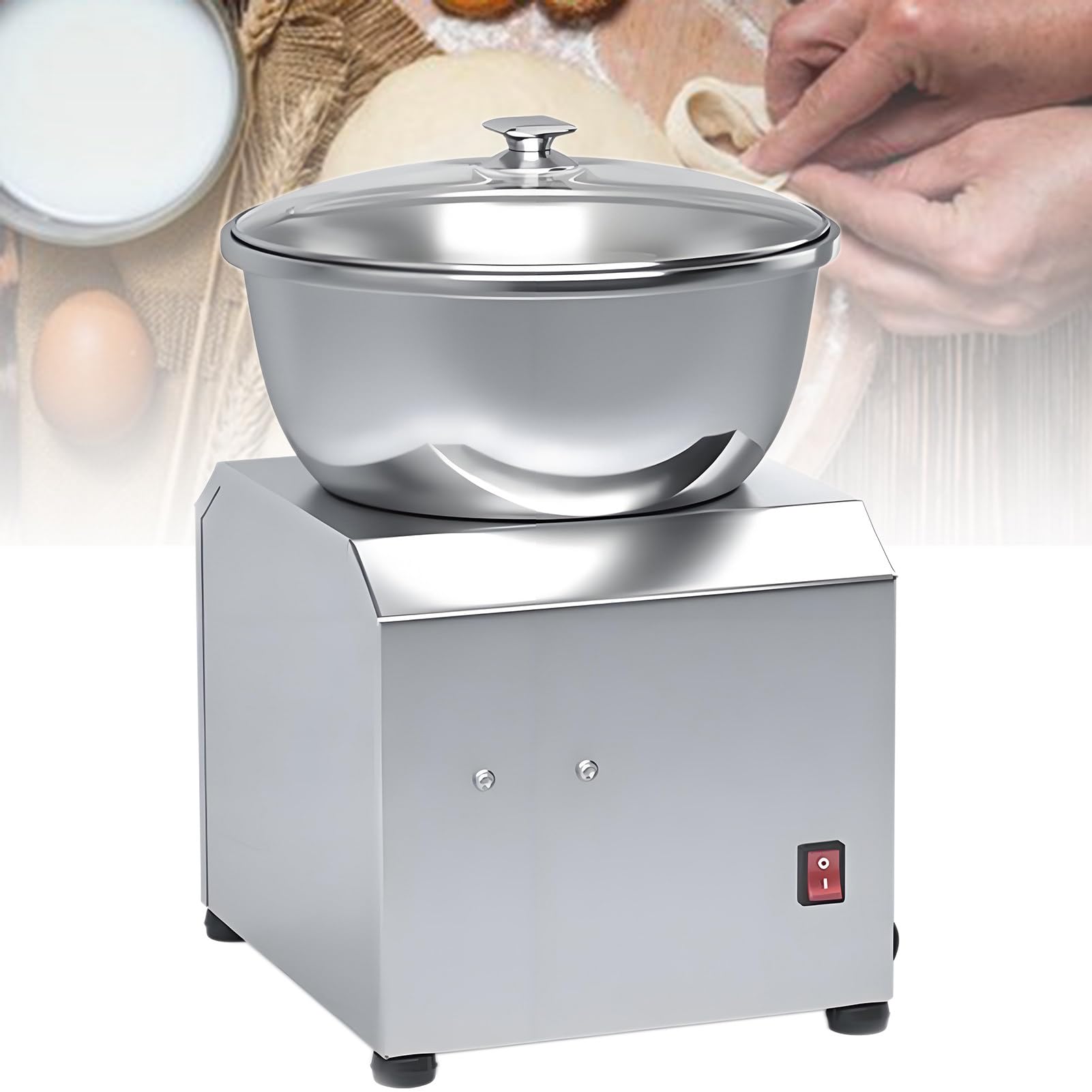 Impastatrice a Spirale Professionale, Impastatrice Elettrica con Vasca in Acciaio Inox, Impastatrice a Spirale Industriale Resistente con Doppia Rotazione per Impasti di Pane 3kg