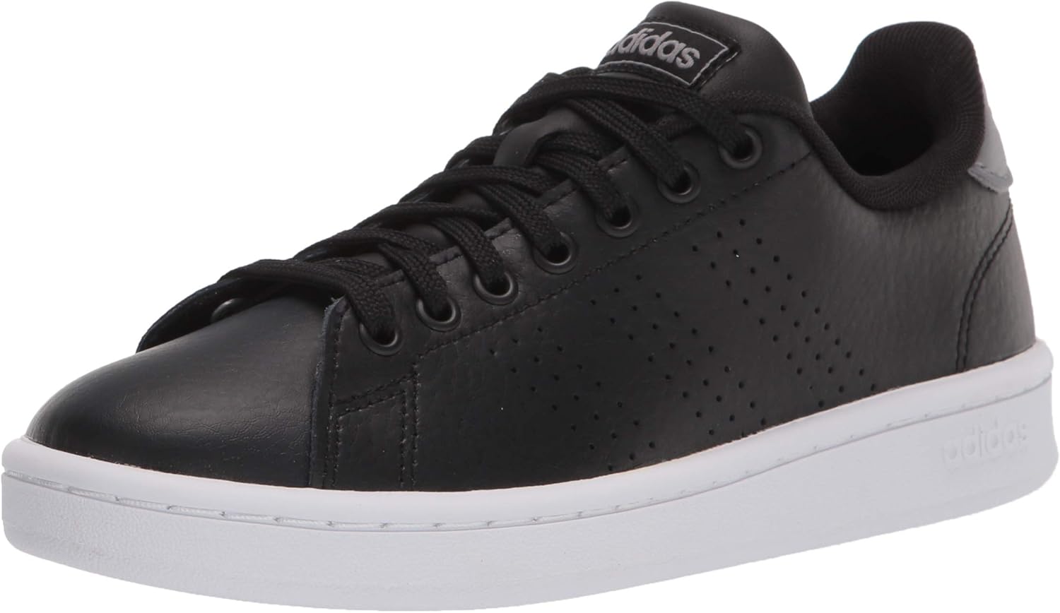 adidas Men's Advantage Tennis Shoe 12.5 Black/Black/Grey