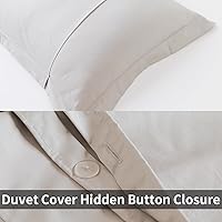Vista 40 de Full Duvet Cover Set 100% Egyptian Cotton, 3Pcs Bedding Set- 1 Duvet Cover(No Insert) with 2 PillowShams, 400 Thread Count Super Soft Comforter White