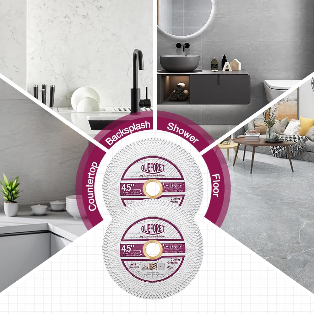 Disco Diamantato 115mm Per Piastrelle - Doppio Lato Taglio E Smerigliatura - Foto 10