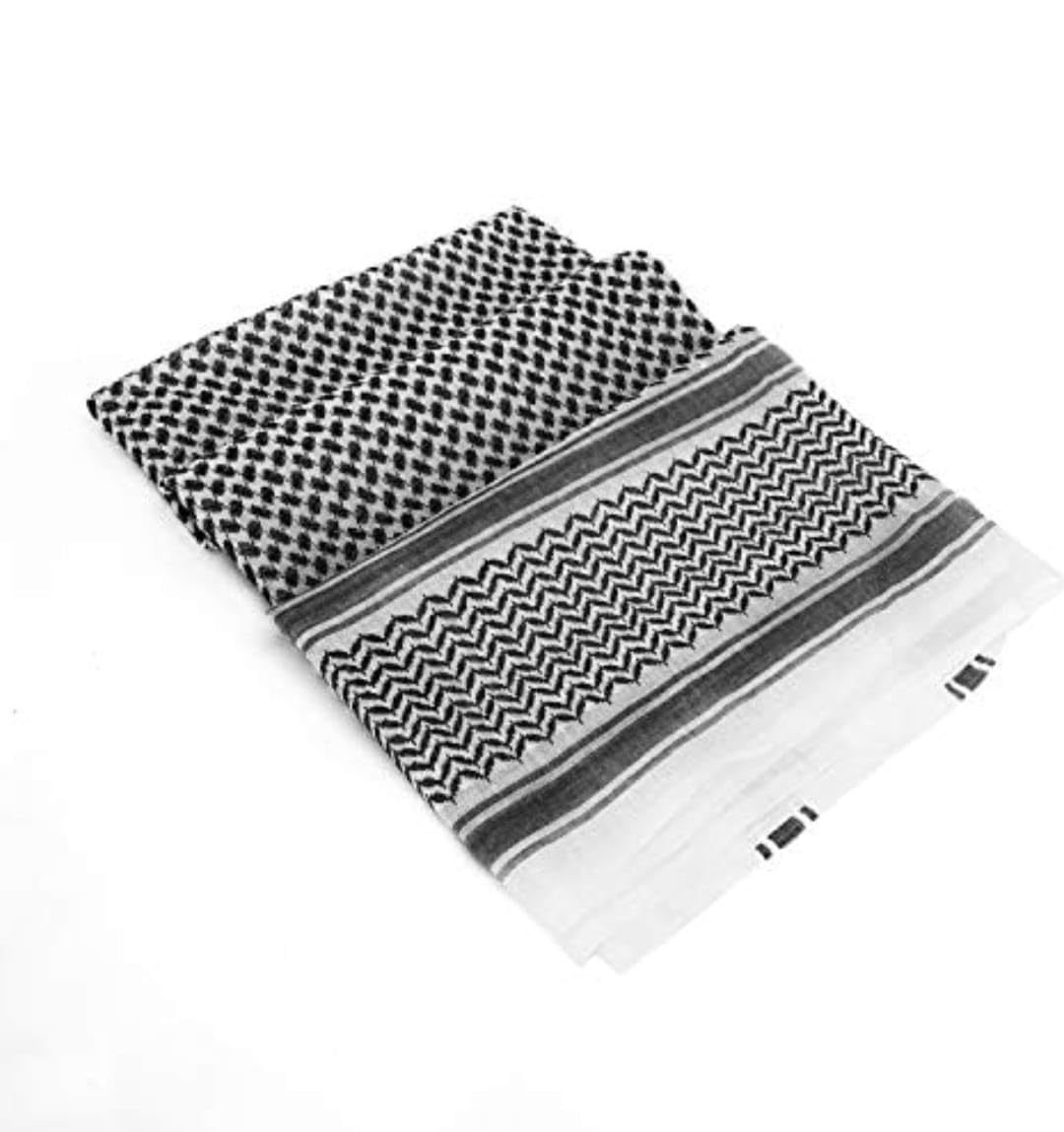 GenericAl Ameera Premium High Quality Arabic Scarf Cotton Shemagh Keffiyeh 32"x32"