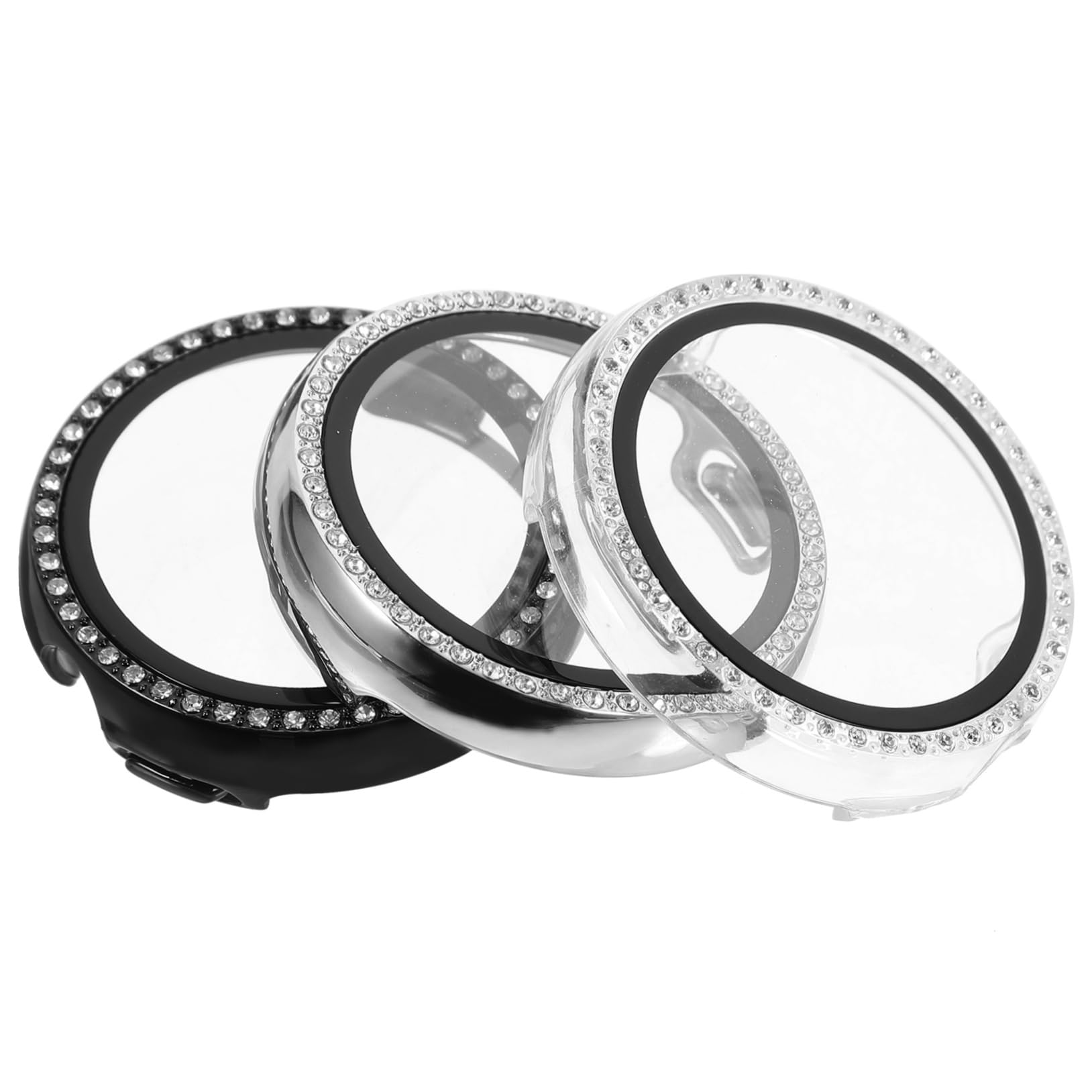 Hemobllo 15stücke Teiliges Uhrengehäuse Mit Strass Für Watch Transparent Leichter Displayschutz Kratzfest Stoßfest Elegantes Design Schützt Vor Abnutzung Und Schäden
