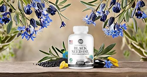 Miniatura 6 de NaturoBliss Aceite de semilla negra  150 cápsulas blandas para la salud de la piel (sin OMG y vegano) Premium prensado en frío Nigella sativa que