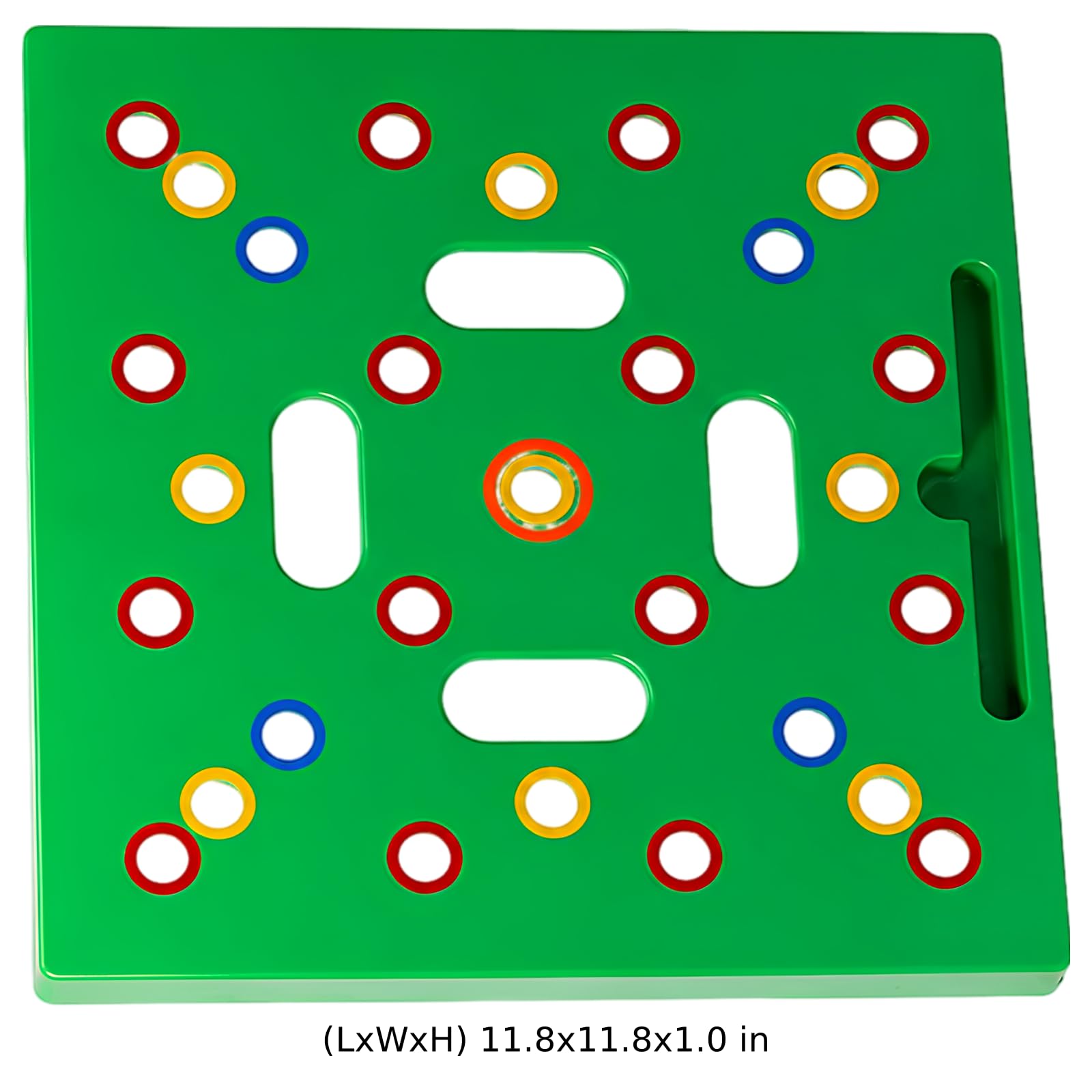 Pflanzabstandswerkzeug, 11,8 x 11,8 x 1,0 Zoll Square Foot Gardener mit farbcodierten Pflanzlöchern, Pflanzset mit Trichter und Dibber für Gemüsegarten und Anzuchtbeete