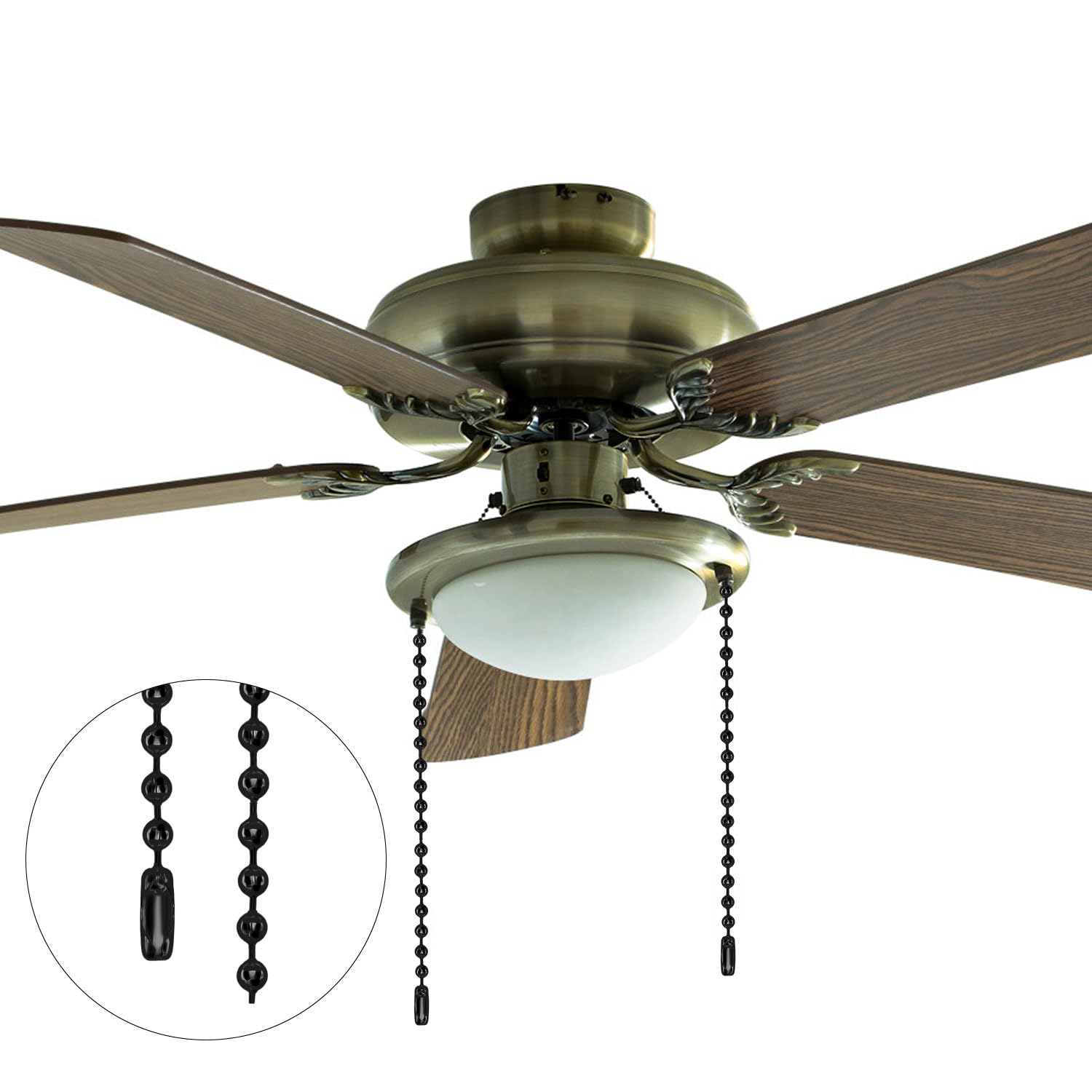 120 Ceiling Fan Pull Chain Extender - 3 PCS Stainless Steel 120 Ceiling Fan Pull Chain Extender - 3 PCS Stainless Steel