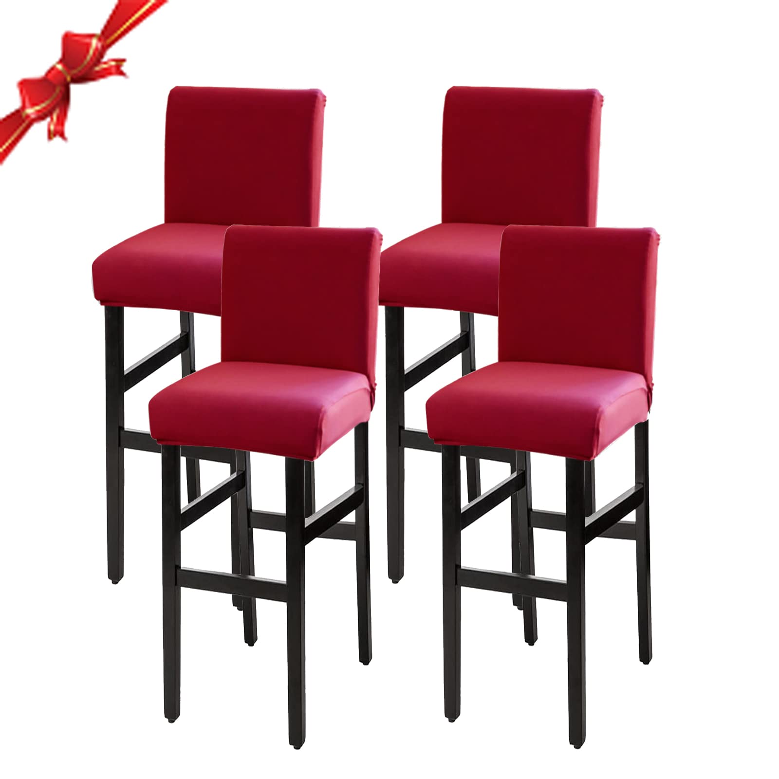 Coprisgabelli Per Cucina Jaotto 4 Pezzi - Elasticizzati, Con Schienale, Universali Per Sgabelli Altri - Foto 7