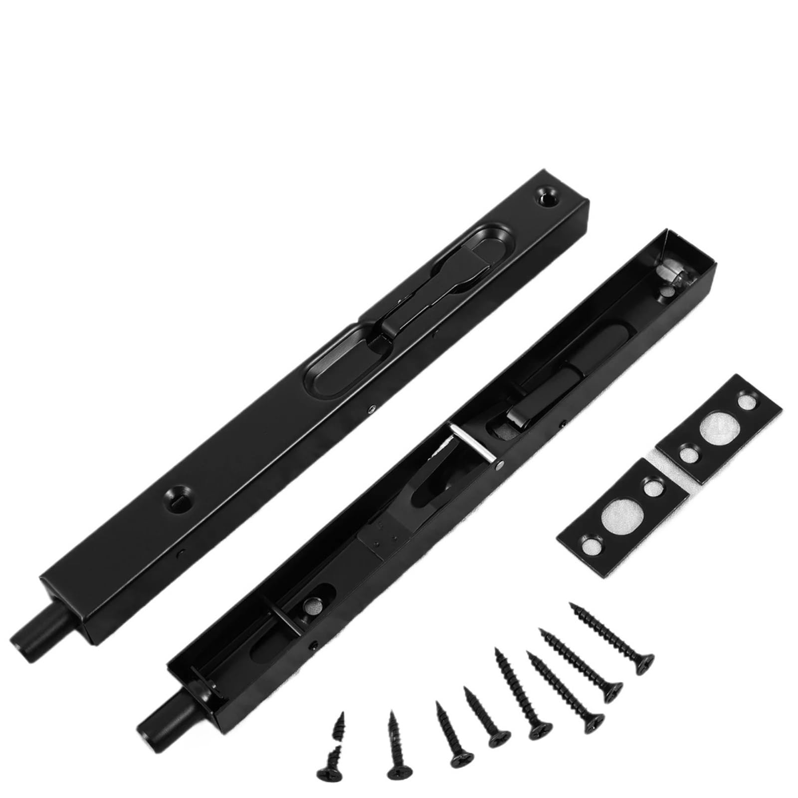 Flush Bolt for Double Door 8Inch Door Bolts Stainless Steel Concealed Security French Locks with Hardwares(4PCS)