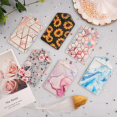 (Set Of 2) Luggage Tag For Suitcases Leather Privacy Cover Id Label With Stainless Steel Loop, Travel Bag Tags Suitcase Labels, Watercolor Pink #TOP6