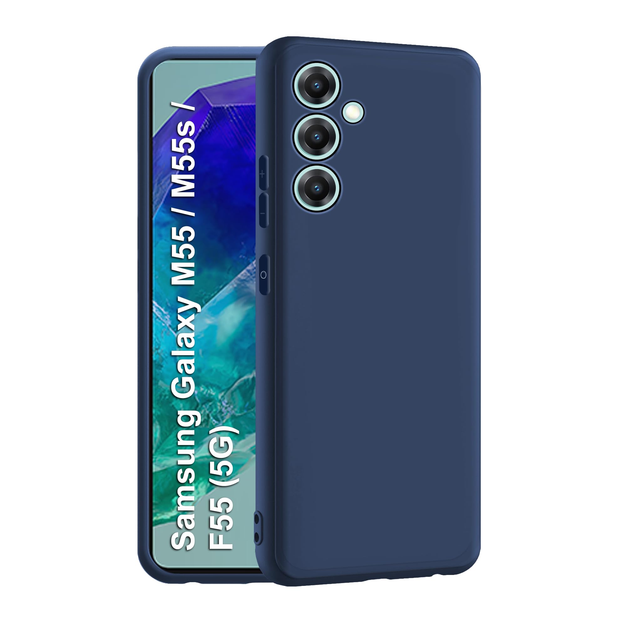 CEDO Samsung Galaxy M55 / M55s / F55 (5G) Back Cover | Camera Bump Protection & Inner Velvet Fabric Lining | Ultra Slim Matte Soft Rubberised Case Cover (Blue) (B0D11LHXQG) Amazon Price History, Amazon Price Tracker